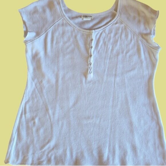 American Rag Women's Size Medium Short Sleeve Snap Front Polo Shirt - Picture 2 of 7